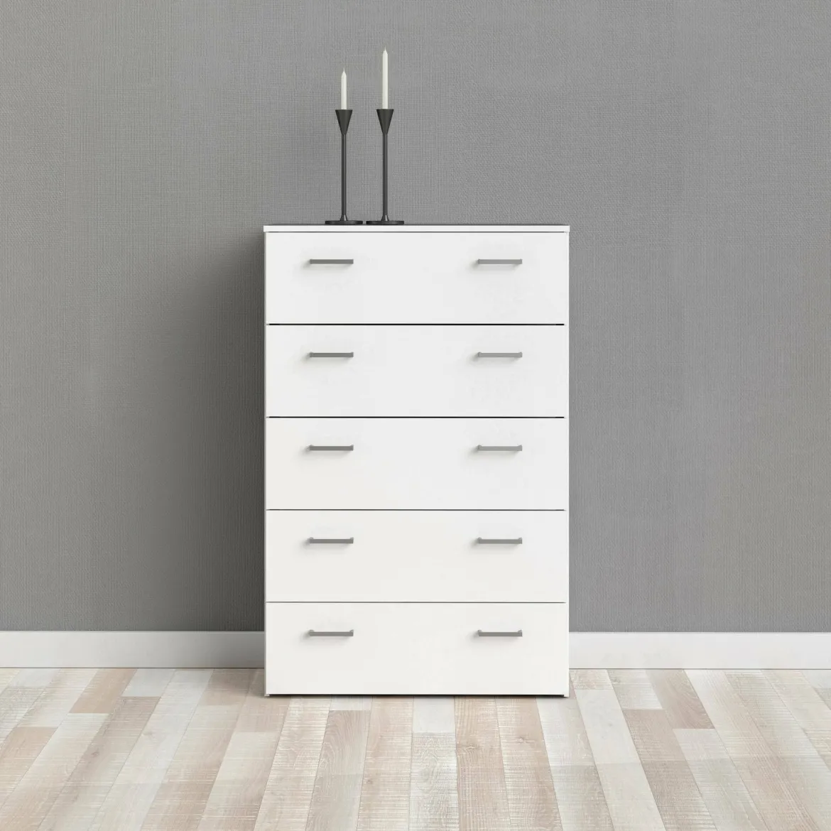 Cassettiera minimal bianca 74x114h cm - Aikol