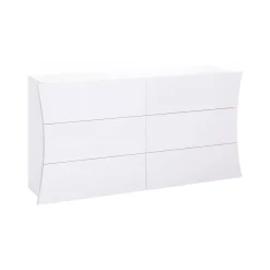 Cassettiera moderna bianca lucida 155x82h cm - Albelaziz