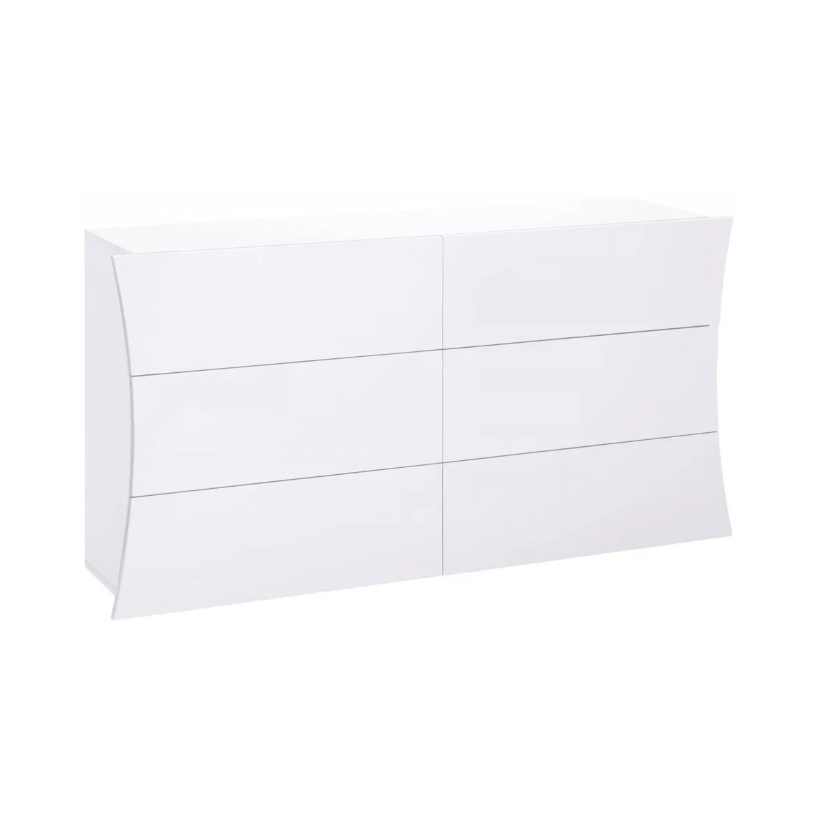 Cassettiera moderna bianca lucida 155x82h cm - Albelaziz