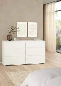 Cassettiera moderna bianca 153x83h cm - Albacore