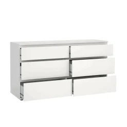 Cassettiera moderna bianca 40x106h cm - Abelarda