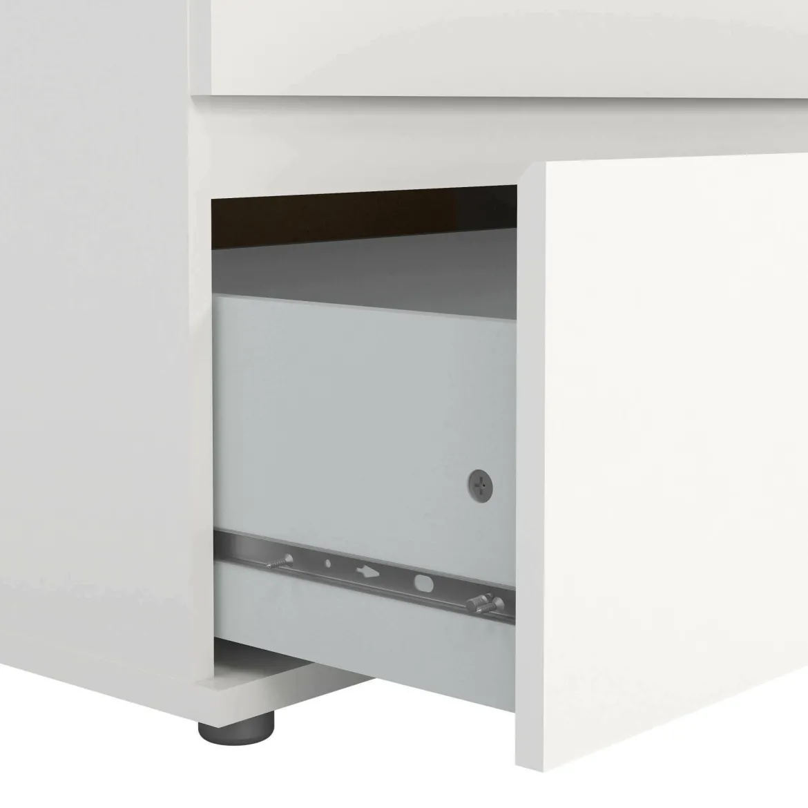 Cassettiera moderna bianca 40x106h cm - Abelarda