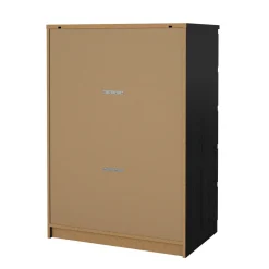 Cassettiera moderna nera 76x111h cm - Lucy