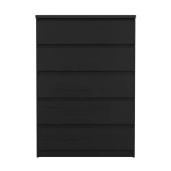Cassettiera moderna nera 76x111h cm - Lucy