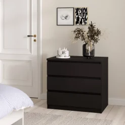 Cassettiera moderna nera 77x68h cm - Kajiki