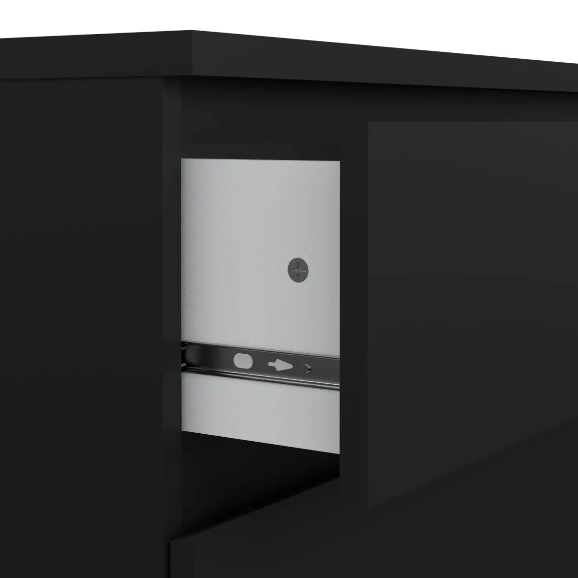 Cassettiera moderna nera 77x68h cm - Kajiki