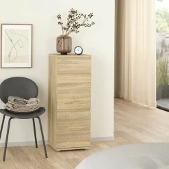 Cassettiera moderna quercia 40x106h cm - Abelarda