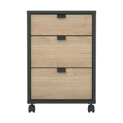 Cassettiera piccola rovere e grigia 48x60h cm - Agazzino