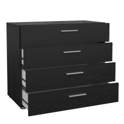 Cassettiera salvaspazio nera 80x68h cm - Arwen