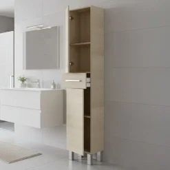 Colonna 2 ante minimal 35x182h cm rovere - Alka