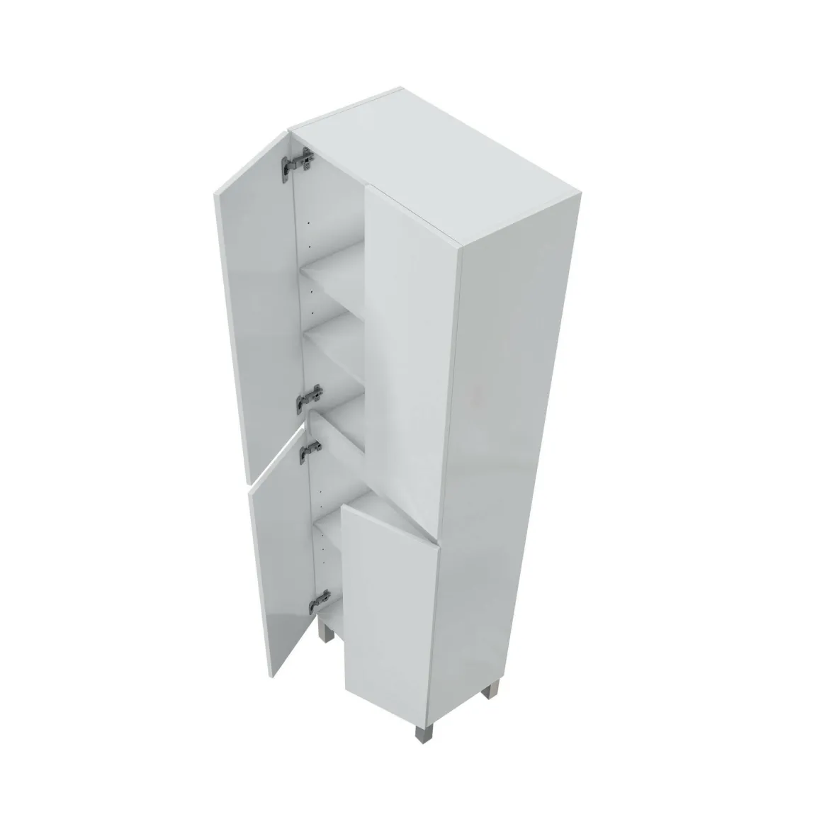 Colonna lavanderia 4 ante 60x182h cm bianco lucido - Fabian