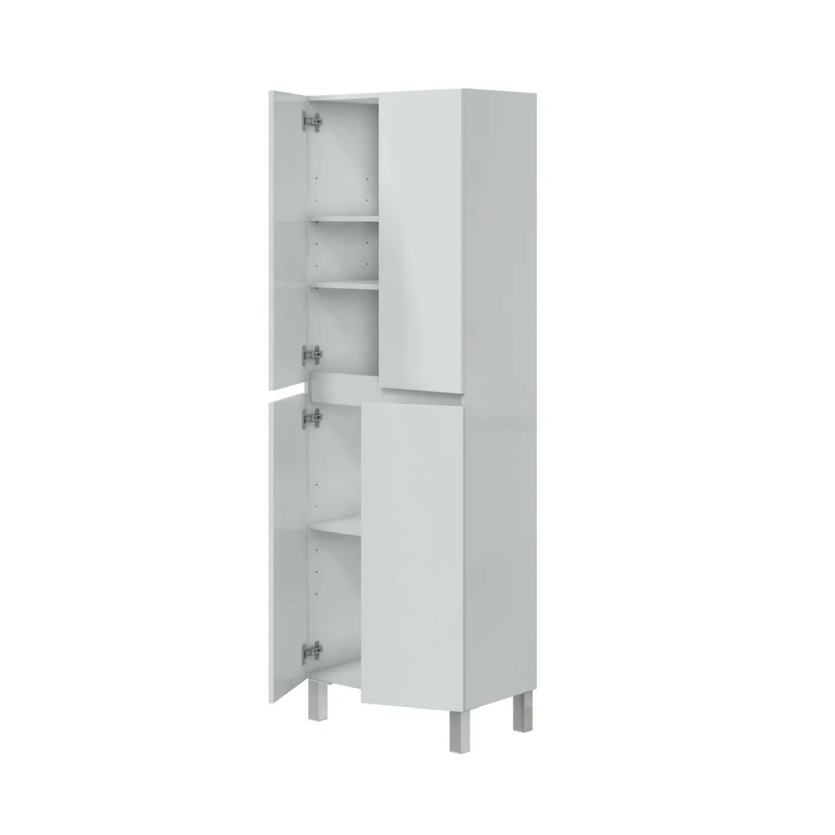 Colonna lavanderia 4 ante 60x182h cm bianco lucido - Fabian