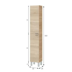 Colonna moderna 2 ante 30x182h cm rovere - Ark