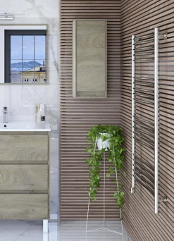 Colonna piccola sospesa bagno 30x74h cm rovere - Anabella