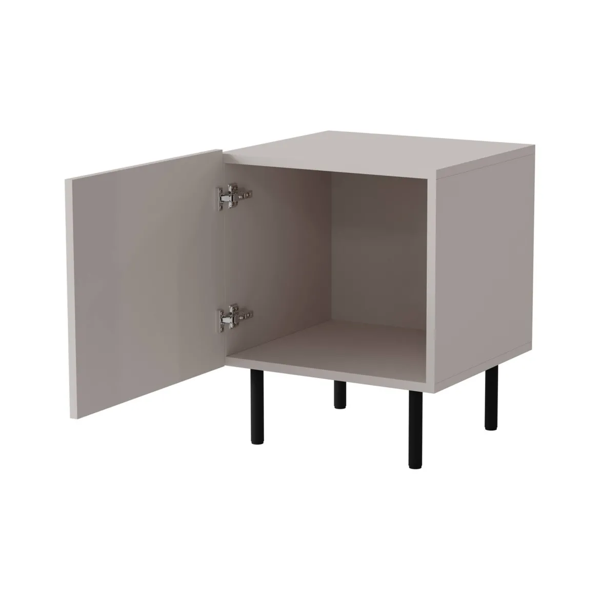 Comodino 1 anta beige 44x40x51h cm - Set di 2 comodini Livraga