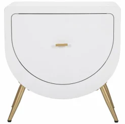 Comodino 1 anta bianco e oro 50x32x50h cm - Suze