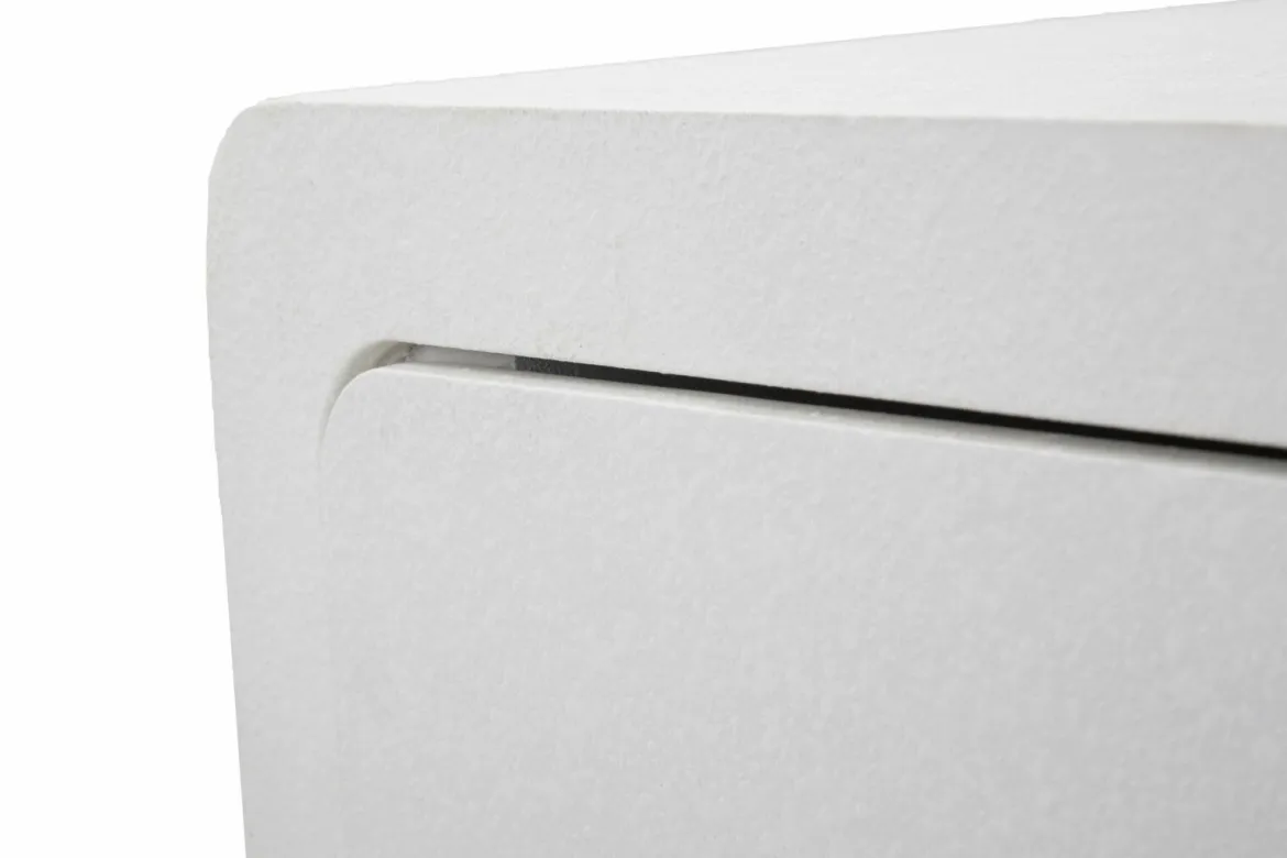 Comodino 1 anta bianco e oro 50x32x50h cm - Suze