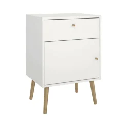 Comodino 1 anta bianco 50x39x72h cm - Antenati
