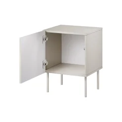 Comodino Beige Cassetti un Ripiano 59x42x44.5h cm, Un'anta - Russi