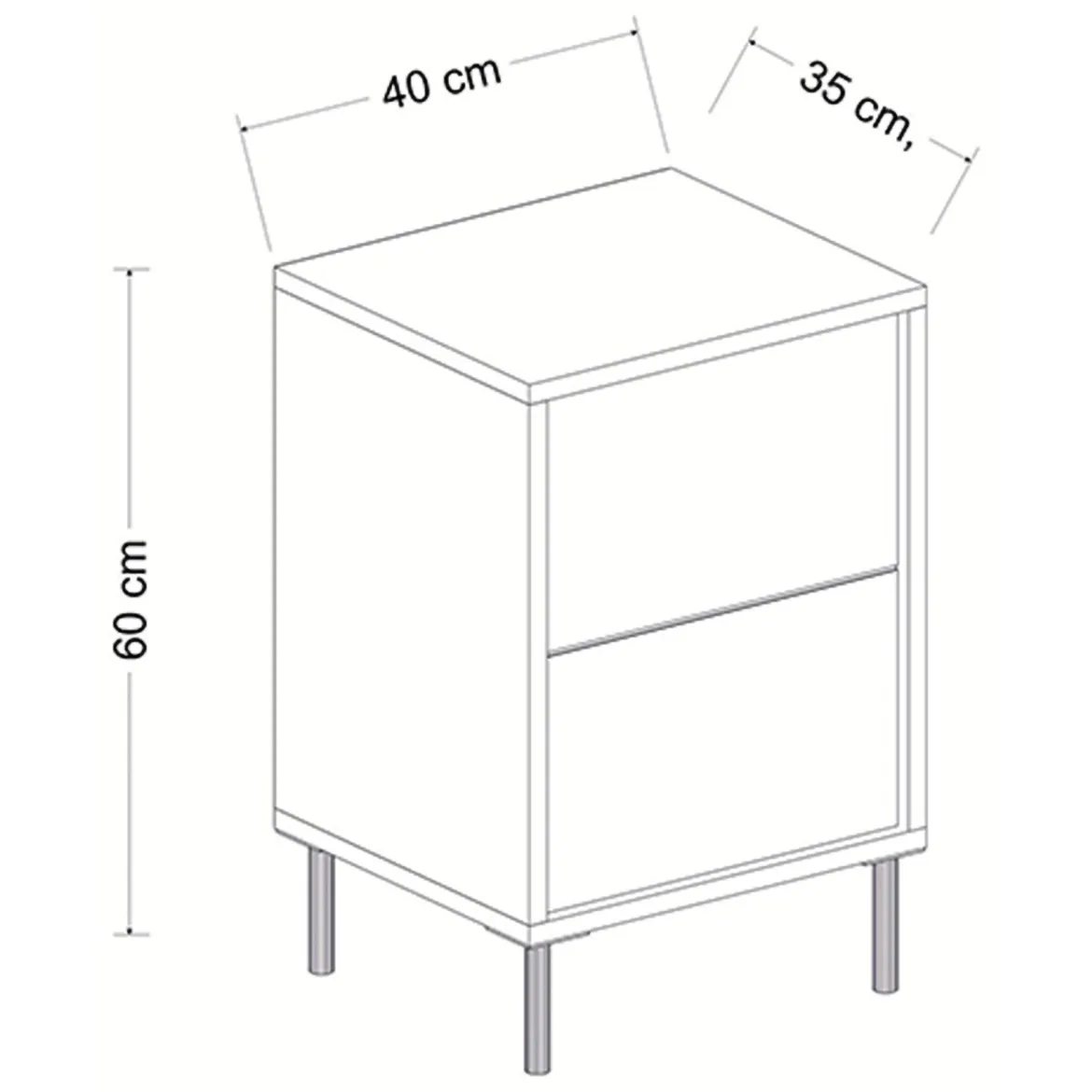 Comodino Beige Marmo oro un Ripiano Apertura Battente 40x35x60h cm, Un'anta - Vestone