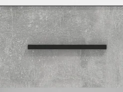 Comodino Bianco Grigio Cemento un Cassetto un Ripiano 42x33x42h cm, Apertura Scorrevole - Secli