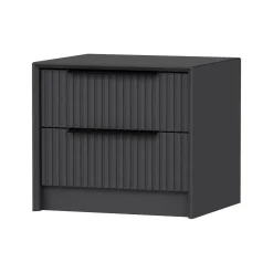 Comodino 2 cassetti antracite 45x45x53h cm - Moke