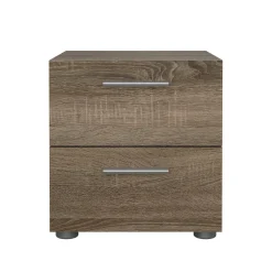Comodino 2 cassetti rovere 40x40x42h cm - Apolla