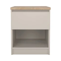 Comodino 1 cassetto beige 40x40x49h cm - Solantra