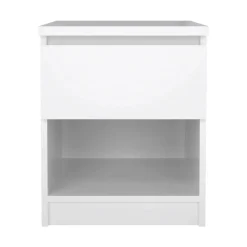 Comodino 1 cassetto bianco lucido 40x40x49h cm - Scolastica