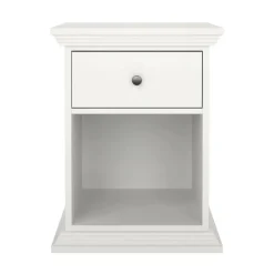 Comodino 1 cassetto bianco 47x43x63h cm - Pascal