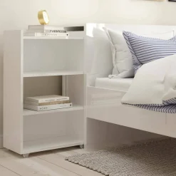 Comodino classico bianco lucido 164x26x79h cm - Delfino