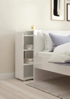 Comodino classico bianco lucido 164x26x79h cm - Delfino
