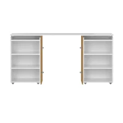 Comodino classico bianco lucido 164x26x79h cm - Delfino