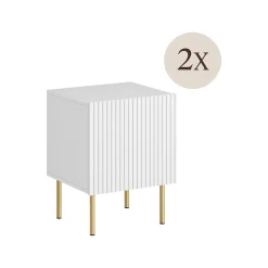 Comodino classico bianco 50x40x55h cm - Newton