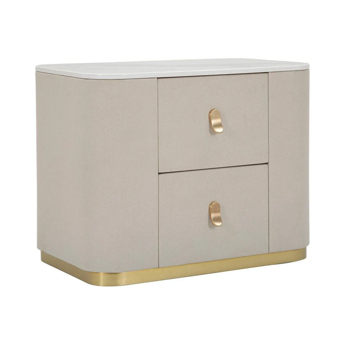 Comodino classico crema e oro 60x40x47h cm - Christov