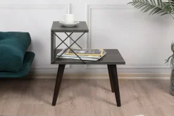 Comodino design grigio cenere 50x40x55h cm - Newton