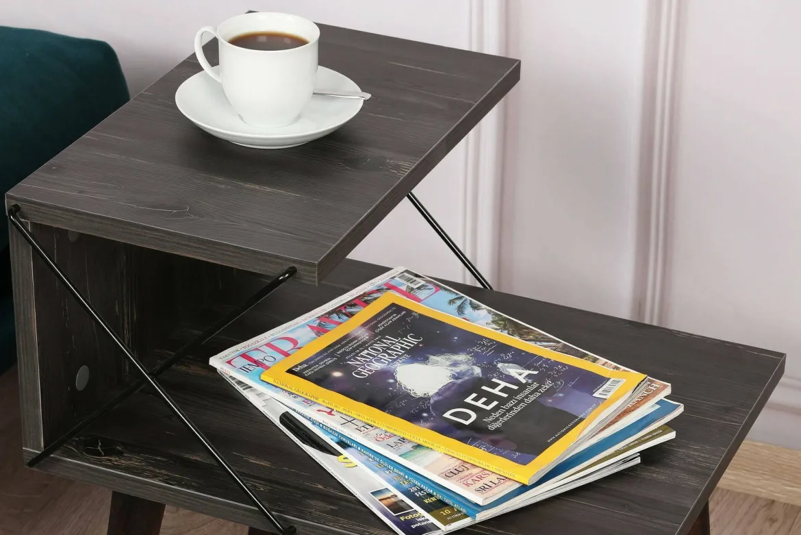 Comodino design grigio cenere 50x40x55h cm - Newton