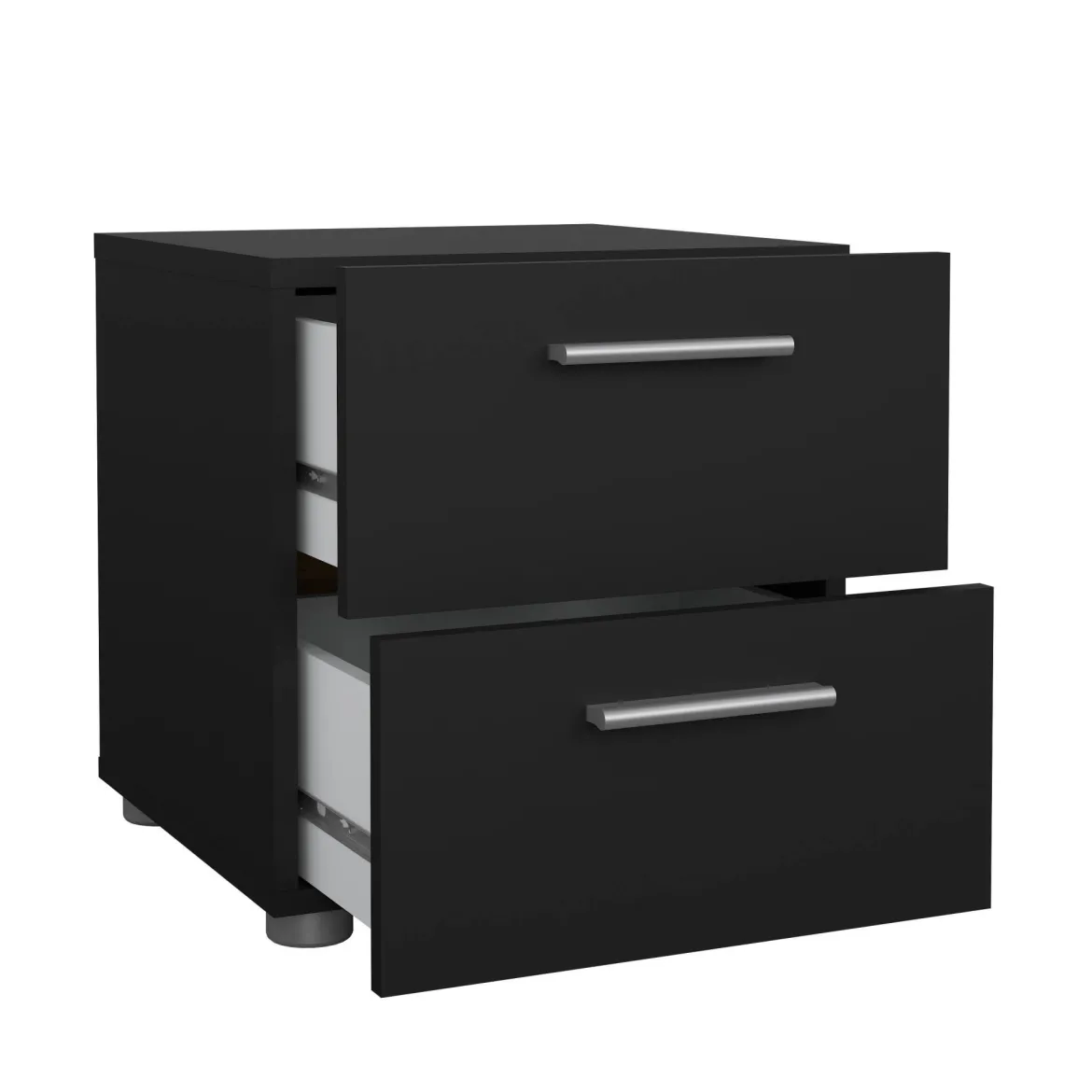 Comodino design nero 40x40x42h cm - Fedora