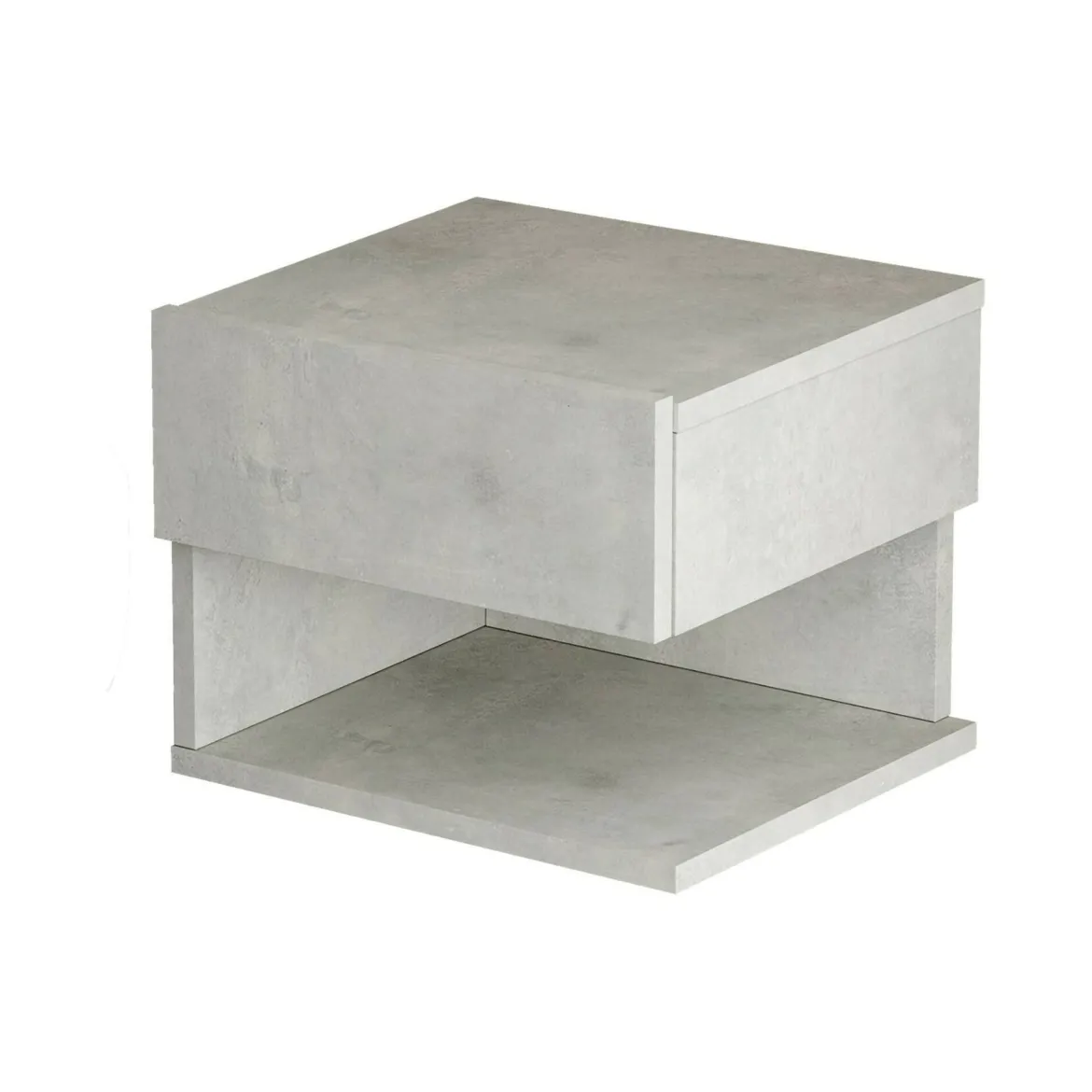 Comodino in legno argento 40x31x35h cm - Lira