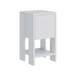 Comodino in legno bianco 30x30x55h cm - Filippa
