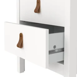 Comodino in legno bianco 43x38x54h cm - Fred