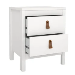 Comodino in legno bianco 43x38x54h cm - Fred