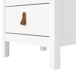 Comodino in legno bianco 43x40x58h cm - Alichin