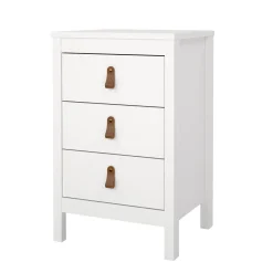 Comodino in legno bianco 43x40x58h cm - Alichin