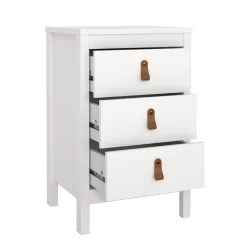 Comodino in legno bianco 43x40x58h cm - Alichin