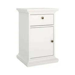 Comodino in legno bianco 43x40x69h cm - Mauricette
