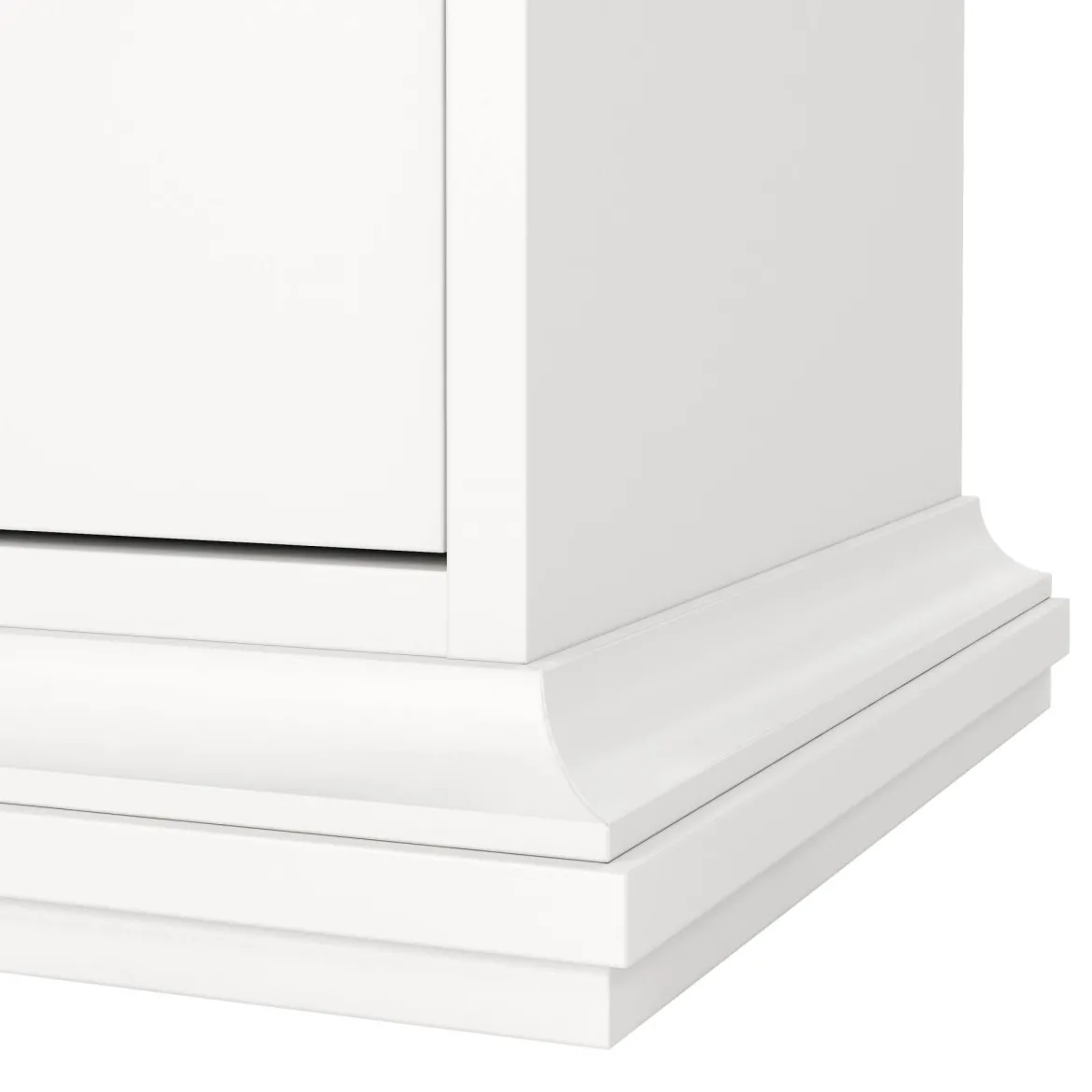 Comodino in legno bianco 45x40x50h cm - Alonso