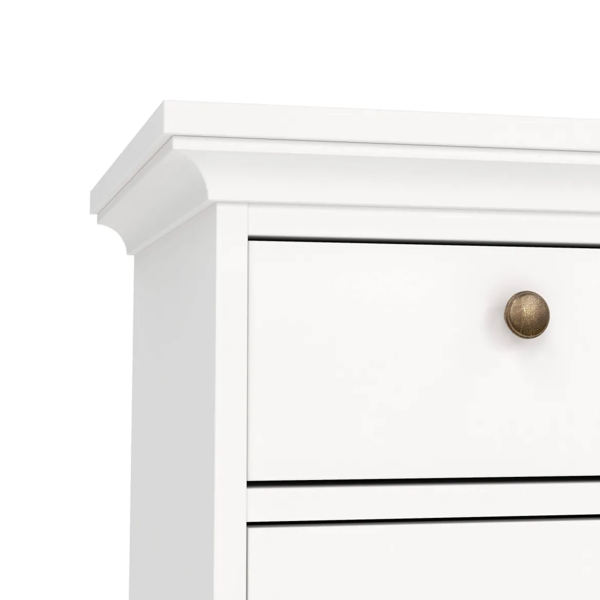 Comodino in legno bianco 45x40x50h cm - Alonso