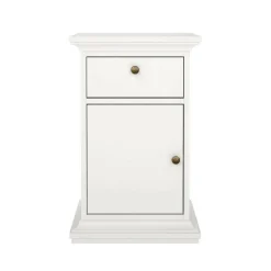 Comodino in legno bianco 43x40x69h cm - Mauricette