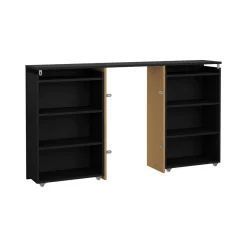 Comodino in legno nero 144x26x79h cm - Arnaboldi